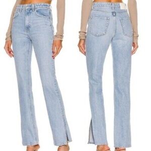 GRLFRND Harlow High Rise Boot Slit in Hudson Yards Women's Light Blue Jeans 26